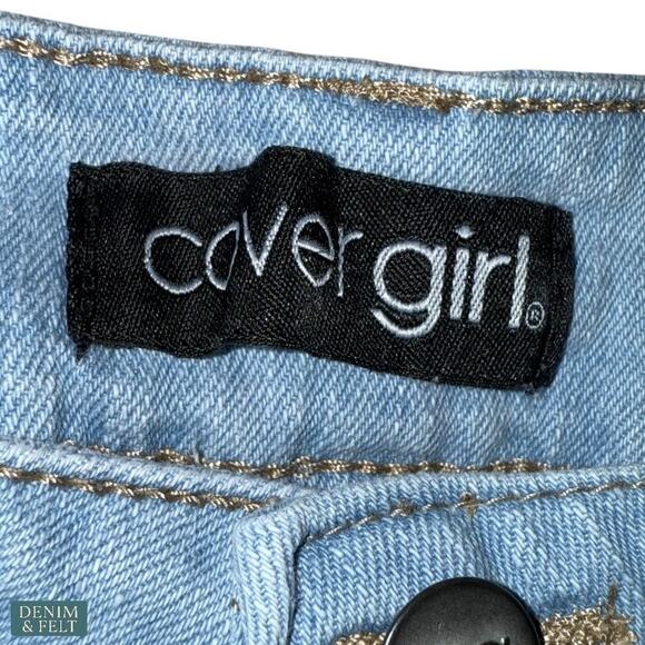 Cover Girl Light Wash Distressed Skinny Jeans Women’s Size 9/10 Ripped Denim - Picture 3 of 7